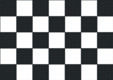 Ternet målflag som ofte bruges i motorsport Målflag