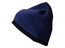 Ribstrikket hat i lækker kvalitet i mørk navy Ribstrikket hat i lækker kvalitet i mørk navy