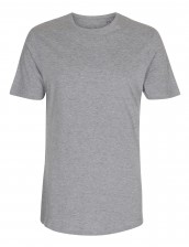 Lang t-shirt til mænd i oxford grå Lang t-shirt til mænd i oxford grå