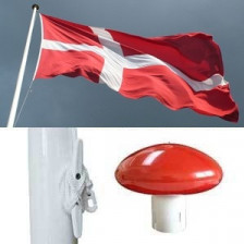 7 meter glasfiberstang med vippebeslag - inkl. flag, vimpel og opsætning 7 meter glasfiberstang med vippebeslag - inkl. flag, vimpel og opsætning